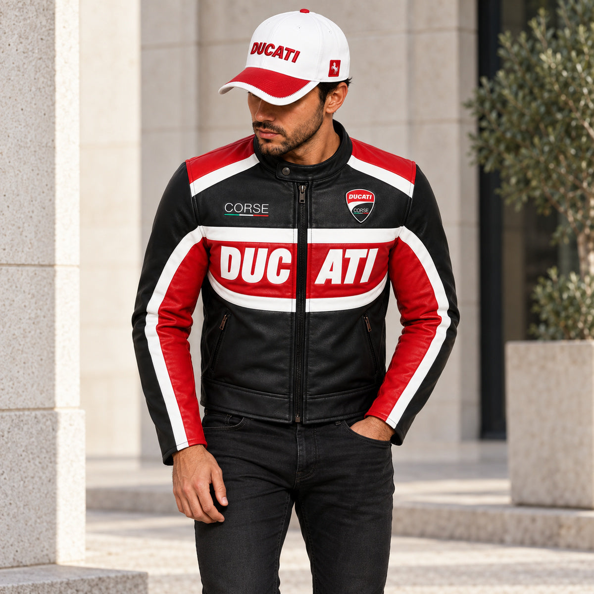 Chaqueta Ducati Black Rider para Hombre | Estilo Racing