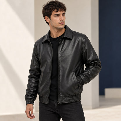 Chaqueta Wolf Urban Oversize para Hombre | Estilo Tipo Cuero