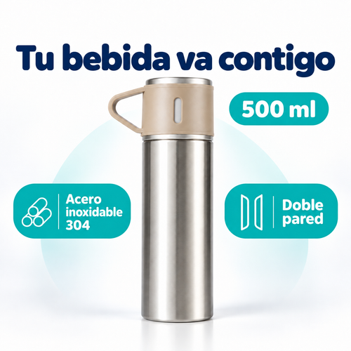 Termo de Acero Inoxidable 500 ml | Tu Bebida Siempre a Mano
