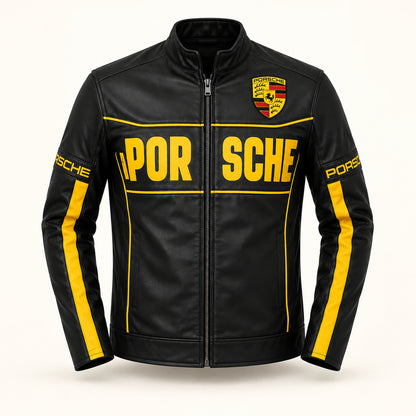 Chaqueta Porsche Racing Black Gold para Hombre | Negro y Amarillo