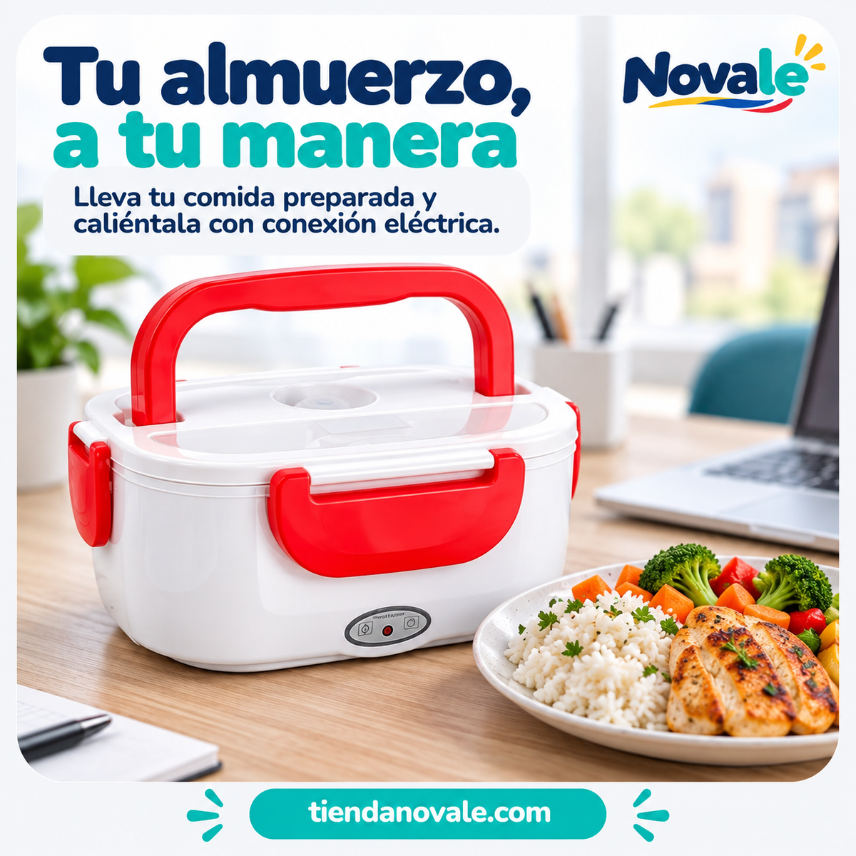 Lonchera Eléctrica Portátil | Comida Caliente en Casa y Carro