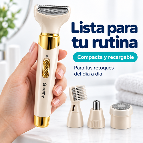 Depiladora Geemy para Mujer | Kit de Cuidado 4 en 1