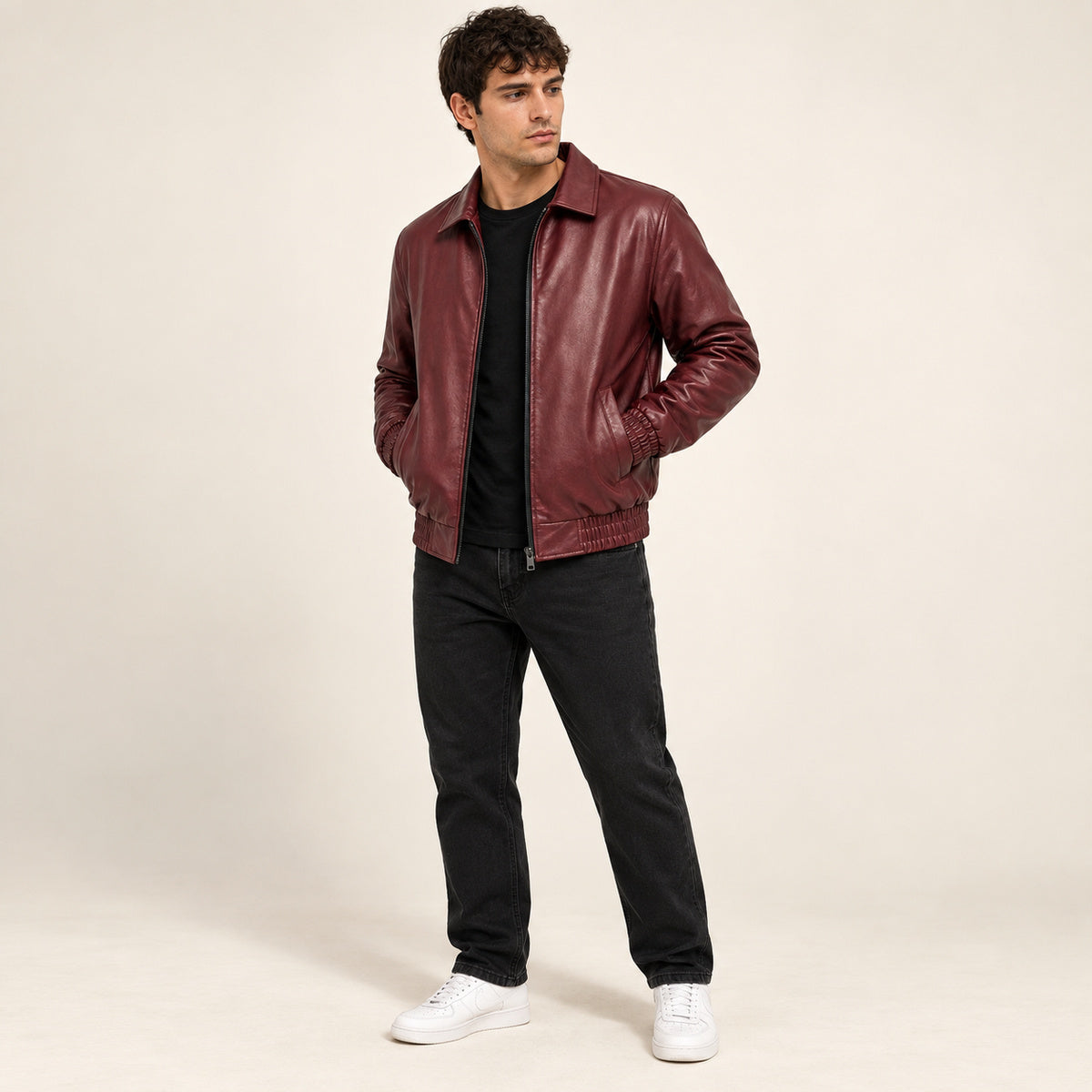 Chaqueta Wolf Urban Oversize para Hombre | Estilo Tipo Cuero