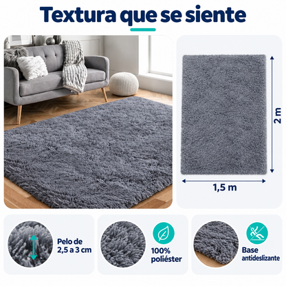 Alfombra Peluda de 2 × 1,5 m | Suavidad para tu Hogar