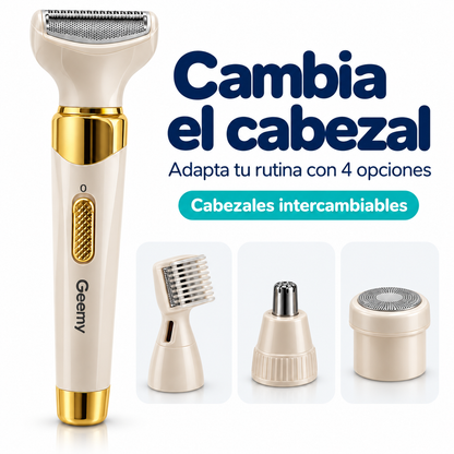 Depiladora Geemy para Mujer | Kit de Cuidado 4 en 1