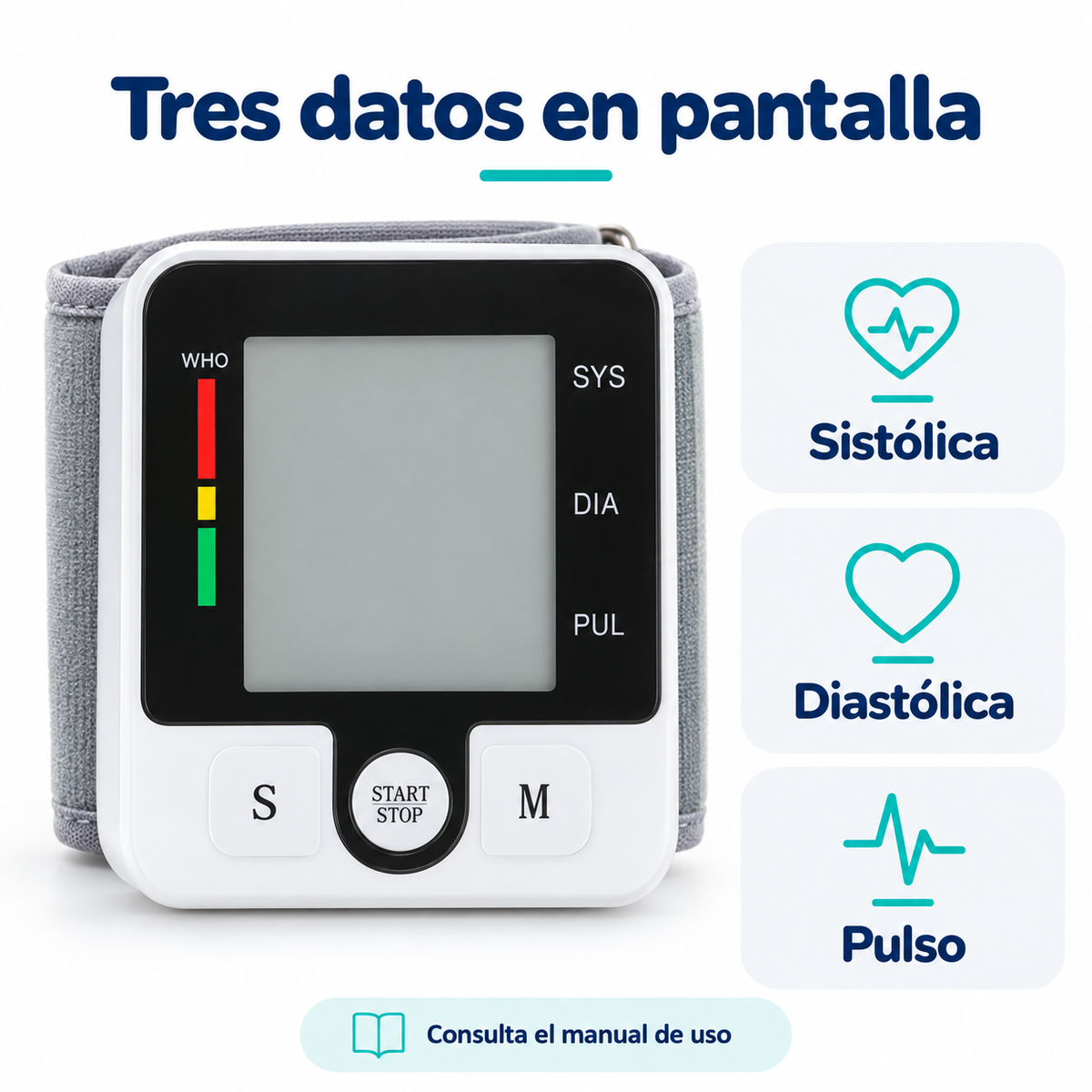 Tensiómetro Digital de Muñeca con Estuche