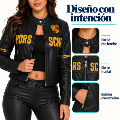 Chaqueta Motera Porsche para Mujer | Corte Princesa