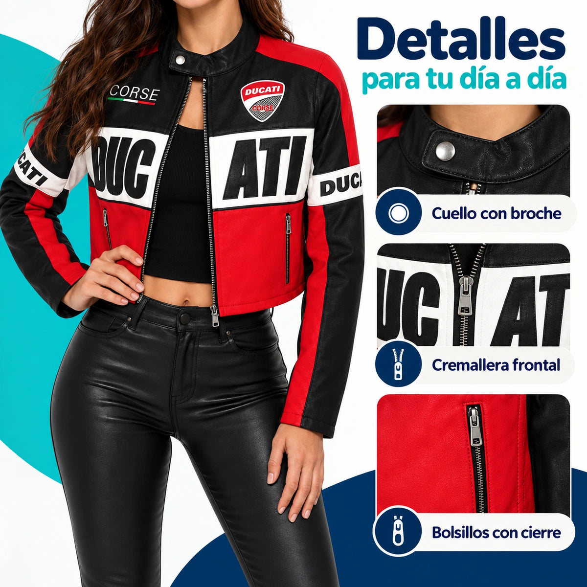Chaqueta Motera Ducati para Mujer | Estilo Racing