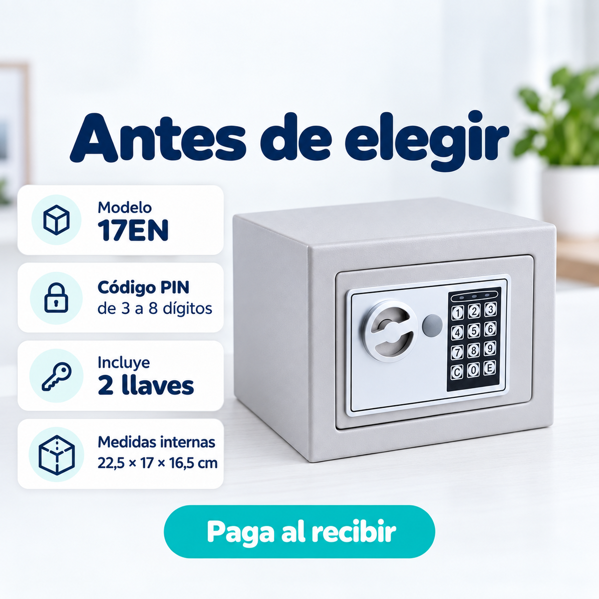 Caja Fuerte Digital 17EN | Protege Tus Objetos de Valor