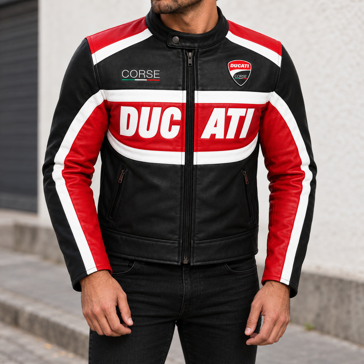 Chaqueta Ducati Black Rider para Hombre | Estilo Racing
