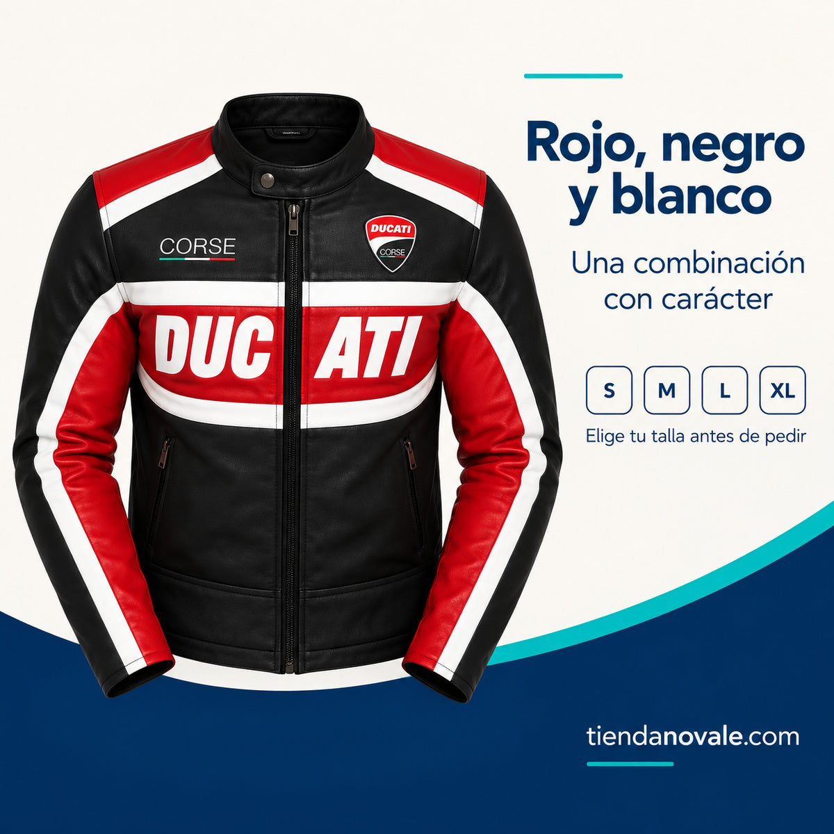 Chaqueta Ducati Black Rider para Hombre | Estilo Racing