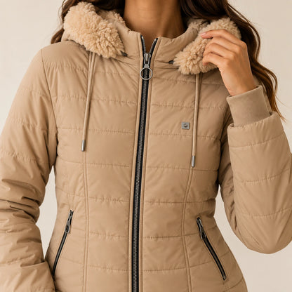 Chaqueta Ovejera para Mujer con Capota Removible | H99T
