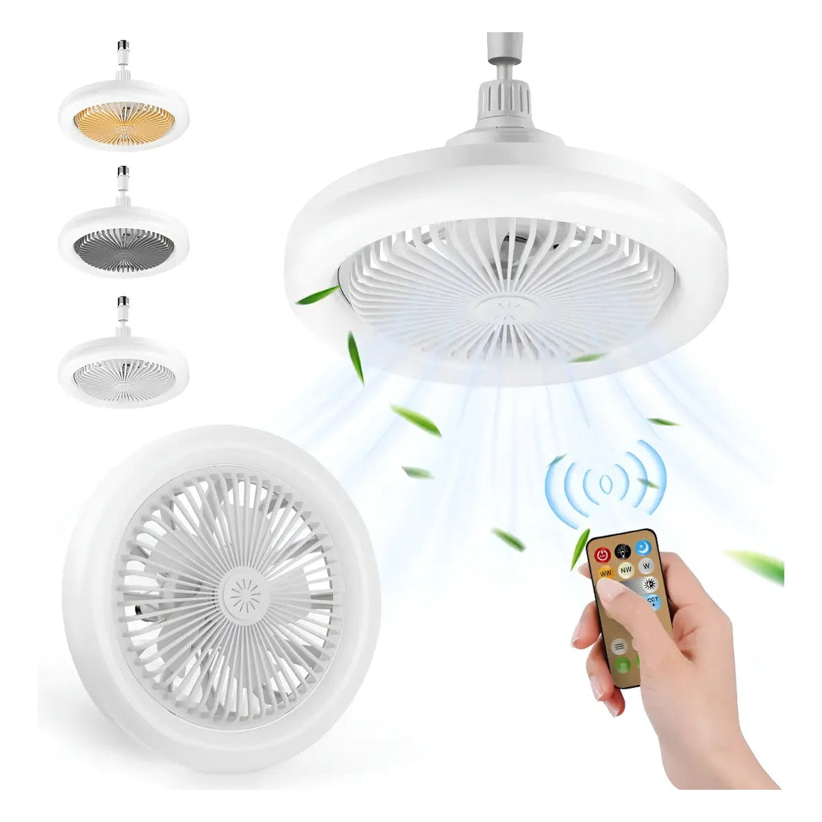 Lámpara LED 360° con Ventilador | Ilumina y Refresca