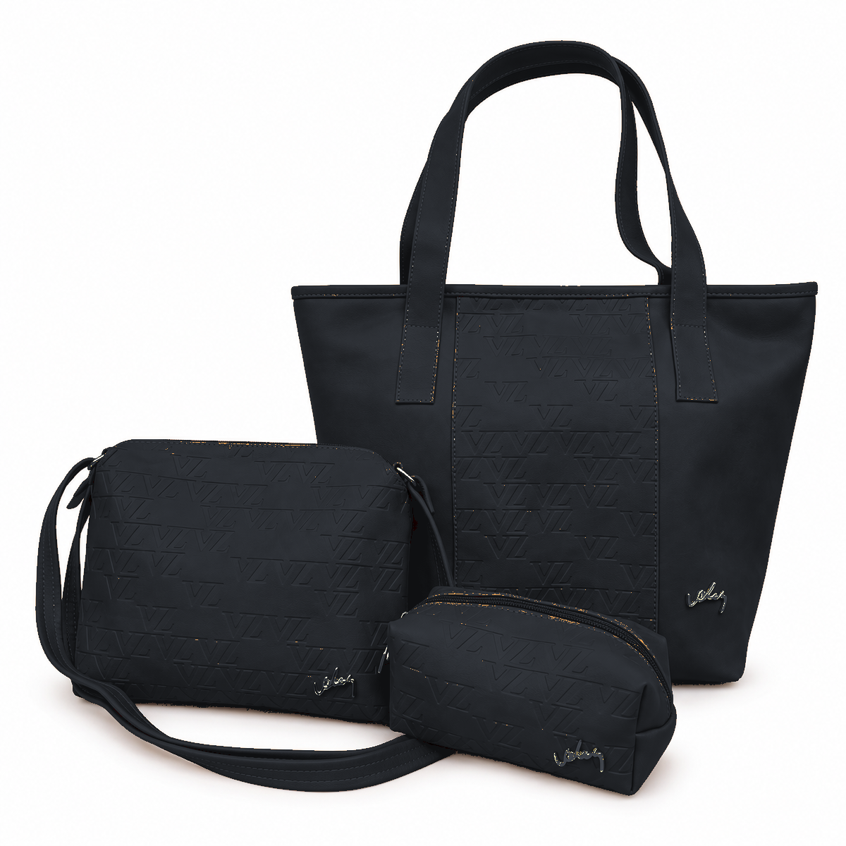 Trío de Carteras Ibiza | Bolso de Mano, Carriel y Cosmetiquera